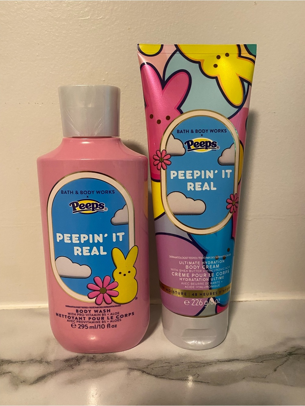 Bath & Body Works Easter Peepin' It Real Body Wash & Body Cream *new